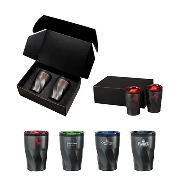 Image of 25 Customized Kafe II Two-Piece Coffee Tumbler Gift Set - ...