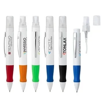 Image of 150 Promotional Spritzer Refillable Sanitizer Ballpoint Pen - Soft ...