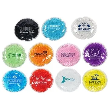 Image of 100 Customized Round Aqua Pearls Hot Cold Pack - FDA Certified