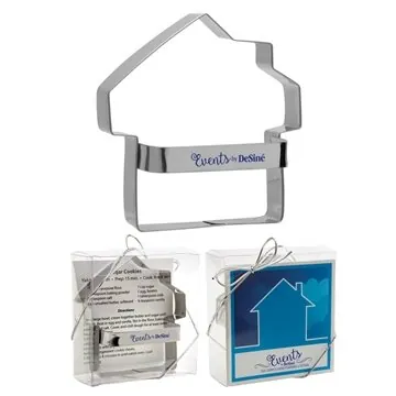Image of 100 Custom Metal House Cookie Cutter - Gift Boxed