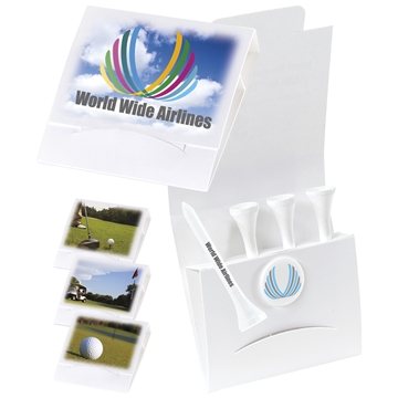 Image of 500 Promotional 4-1 Golf Tee Packet - 2-3/4" Tee - Wood & Ball ...
