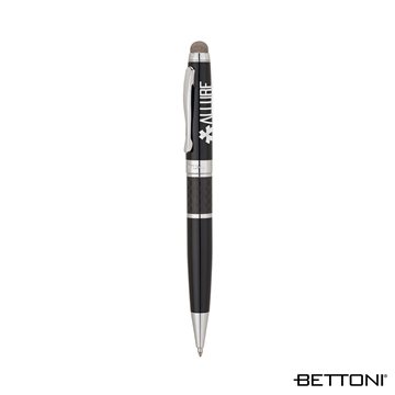 Image of 25 Promotional Bettoni Caserta Ballpoint Pen & Stylus - Carbon ...