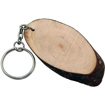 Image of 150 Promotional Natural Wood Keyring - Eco-friendly & Rustic