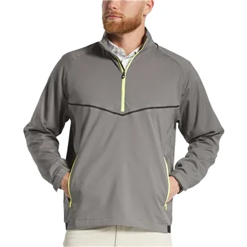6 Customized FootJoy Men's Zephyr Half-Zip Windshirt - Water ...