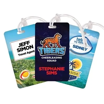 Image of 250 Promotional 2.5" x 4.25" Deluxe Full Color Luggage Tag - ...