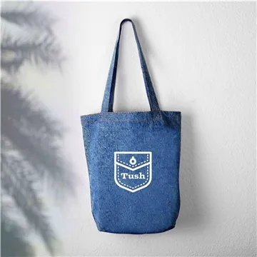 Image of 100 Promotional Rebel Denim Tote Bag - 40lb Capacity & Machine ...