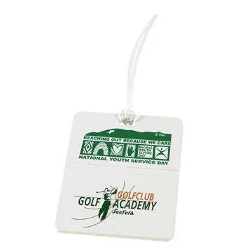 Image of 100 Custom Rectangle Golf Bag Tag - Made in USA