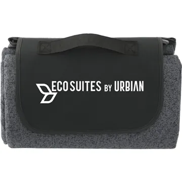 Image of 48 Promotional Recycled Heathered Picnic Blanket - Water-resistant ...