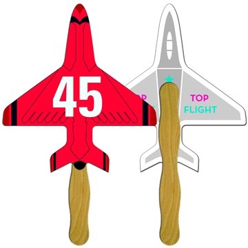 Image of 100 Customized Airplane Auction Hand Fan Full Color - Numbered & ...