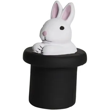 150 Promotional Magic White Rabbit in Top Hat Stress Reliever