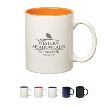 Image of 144 Promotional 11 oz Colored Stoneware Mug With C-Handle - FDA ...