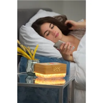 Image of 10 Custom Sunrise Alarm Clock with Himalayan Salt Lamp + Wireless ...