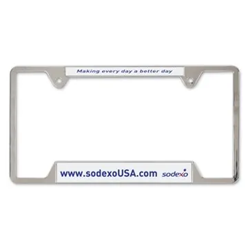 Image of 100 Promotional Metal License Plate Frame - 6 1/4" x 12 1/4"