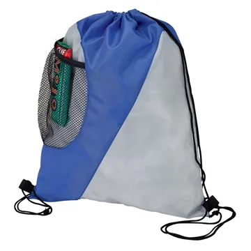 Image of 100 Custom Coral Sea Sport Bag - Mesh Pocket & Drawstring