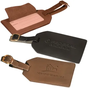 Image of 150 Custom Leeman Grand Central Luggage Tag Sueded Leather - ...