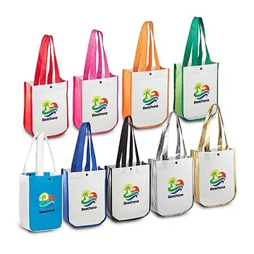 Designer Tote Bag with Curved Corners - Laminated Finish