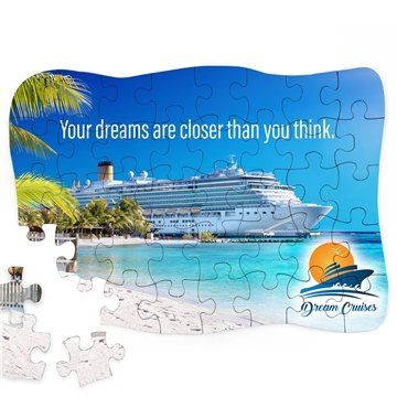 Image of 150 Promotional 40 Pieces Full Color 9.5x6.5 Custom Jigsaw Puzzle ...
