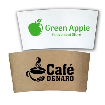 Image of 250 Customized Paper Coffee Sleeve - Universal Fit & Ribbed Grip