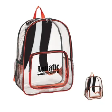Image of 25 Custom Clear Backpack - PVC & Polyester
