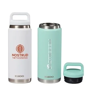 Image of 6 Customized Igloo 26 oz Vacuum Insulated Bottle - 48hr Cold & ...