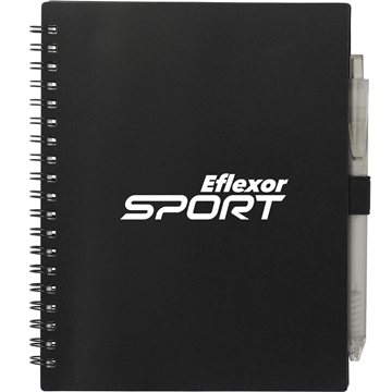 Image of 100 Customized 5.5" x 7" FSC Recycled Spiral Notebook w/ rPET Pen ...