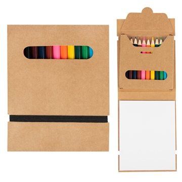 Image of 150 Customized 12-Piece Colored Pencil Set With Paper - Kraft