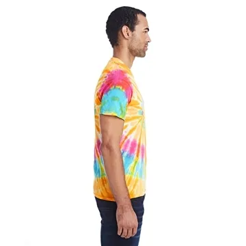 Image of 24 Custom Tie-Dye Adult T-Shirt - Cotton & Double-Stitched