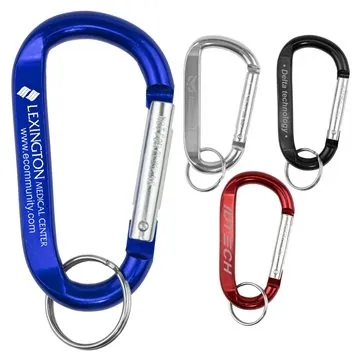 Image of 300 Promotional "CARA L" Large Size Carabiner Keyholder with Split ...