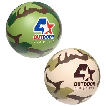 Image of 150 Customized Camouflage Stress Ball - Stress Reliever - ...