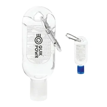 Image of 200 Custom Clip-N-Go 1 oz Hand Sanitizer with Mini Carabiner - 62% ...