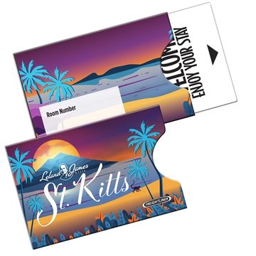 Image of 100 Custom Open Thumb Gift Card Holder Sleeve Printed Full Color - ...