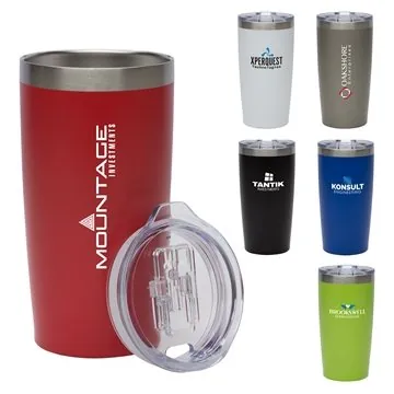 Image of 24 Promotional Stormy 20 oz Double Wall Stainless Steel Tumbler - ...
