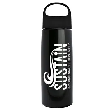 Image of 100 Custom Metalike Flair - 26 oz Tritan Metalike Bottle with Oval ...