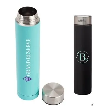 Image of 24 Promotional Perka Blake 8 oz Double Wall Stainless Steel Bottle ...