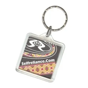 Image of 500 Customized Square Crystal Clear Acrylic 2 sided Keytag - USA ...