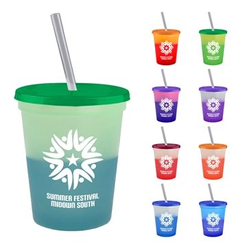 16 oz Cool Color Change Sport Sipper - BPA Free & Color Changing