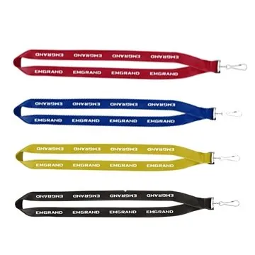 Image of 100 Customized 3/4" Economy Polyester Lanyard with Sewn Silver ...