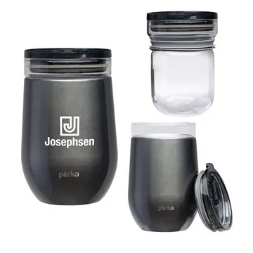 Image of 12 Promotional Perka Taylor 12 oz Double Wall, Stainless Steel ...