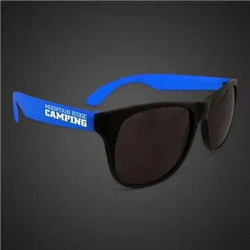 Image of 300 Custom Blue Neon Sunglasses - Retro Style