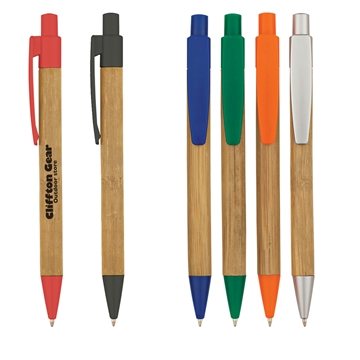 Image of 250 Custom Panda Pen - Plunger Action & Bamboo Design
