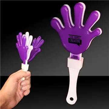 Image of 204 Promotional Purple & White Hand Clappers - Noisemaker