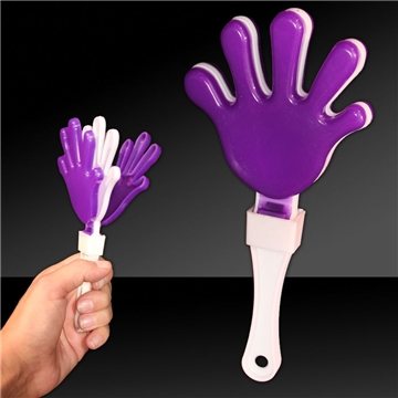 Purple & White Hand Clappers - Noisemaker