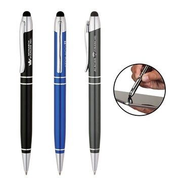Image of 100 Customized Impact Ballpoint Pen Stylus - Aluminum & Capacitive