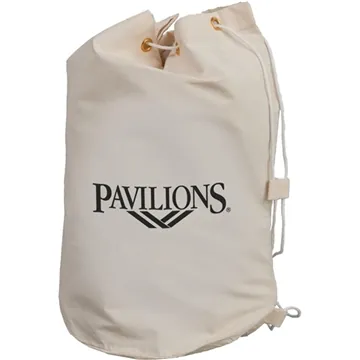 Drawstring Cotton Barrel Bag - Canvas