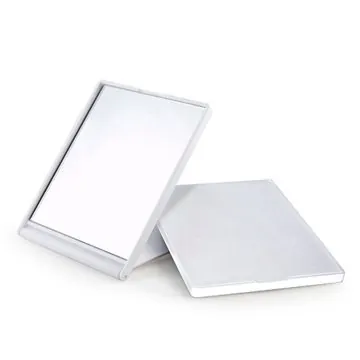 Image of 50 Customized Self-Standing White Travel Mirror - Compact