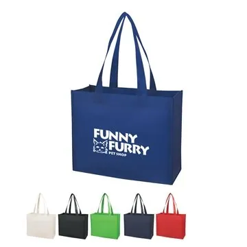 Image of 150 Custom Matte Laminated Non-Woven Shopper Tote Bag - Water ...