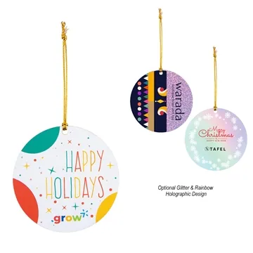 250 Promotional Wood Ornament – Circle – Full Color & USA Made