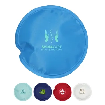 Image of 100 Promotional Round Nylon-Covered Hot Cold Pack - Reusable & Gel ...