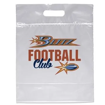 Image of 150 Custom Zip Closure Die Cut Handle Bag - NFL Compliant & USA ...