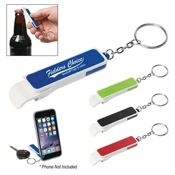 Image of 250 Custom Bottle Opener Phone Stand Key Chain - Multi-Function